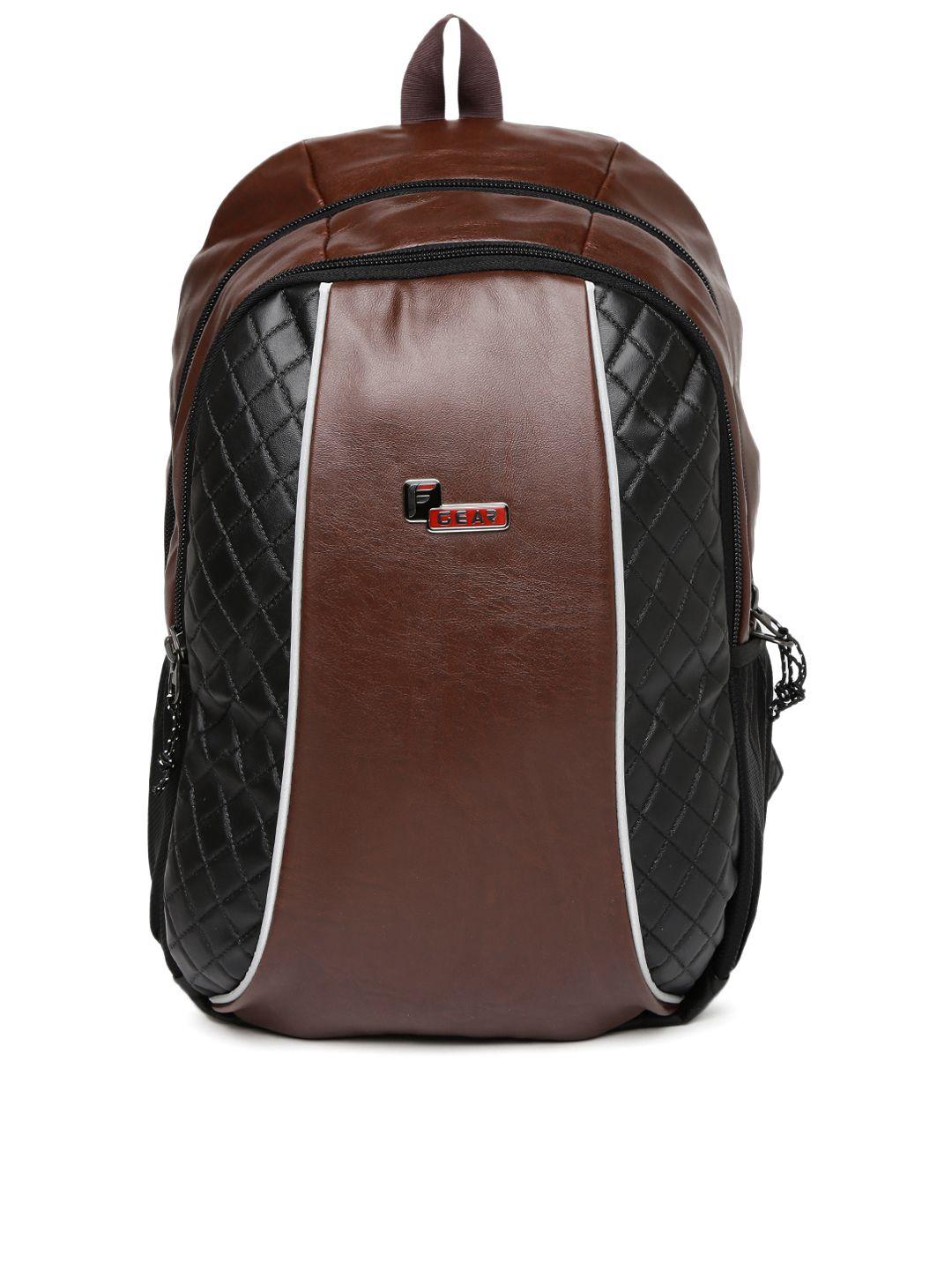 f gear unisex brown & black solid carlton v2 backpack