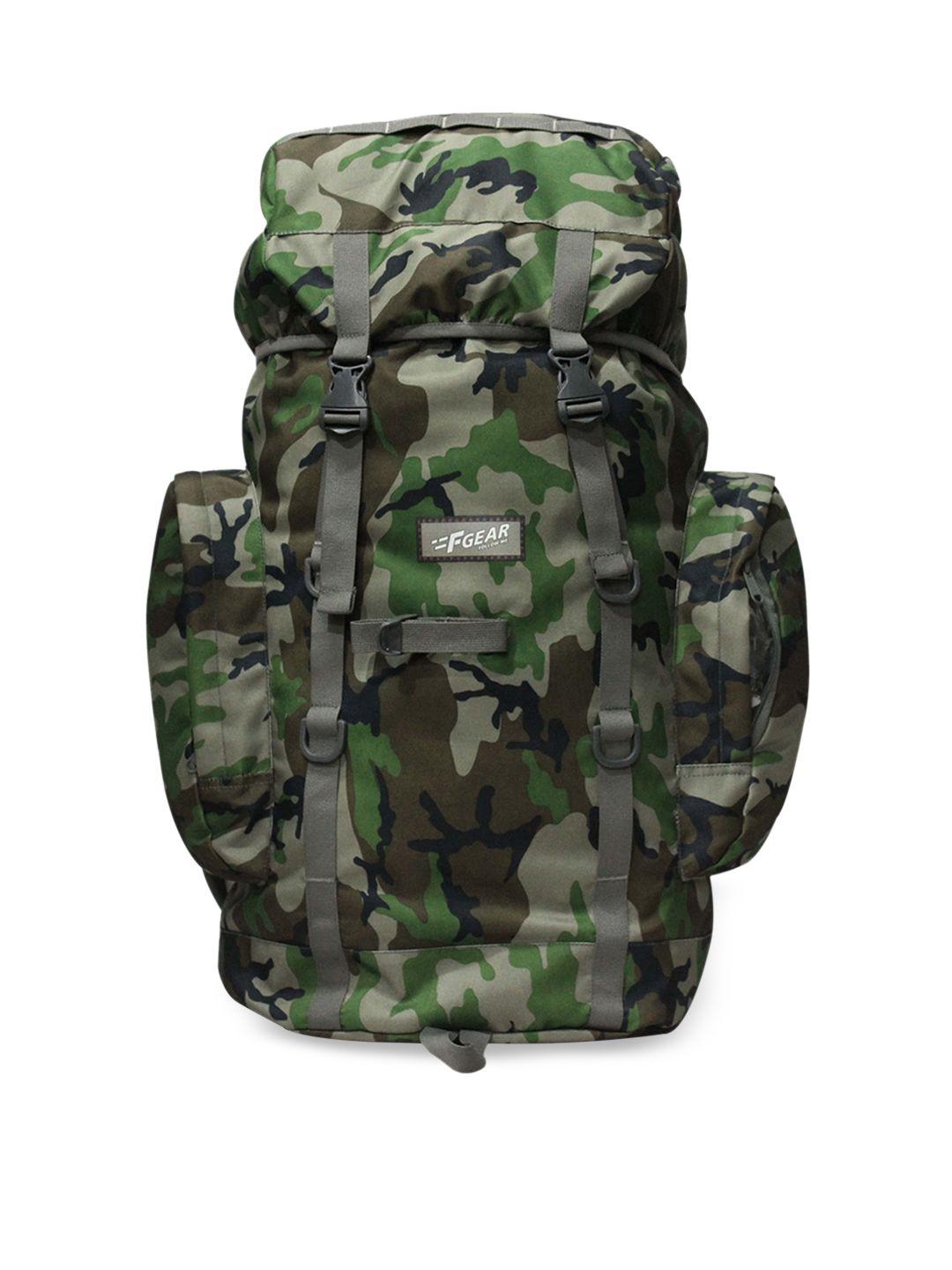 f gear unisex green & brown printed large 46-litre rucksack