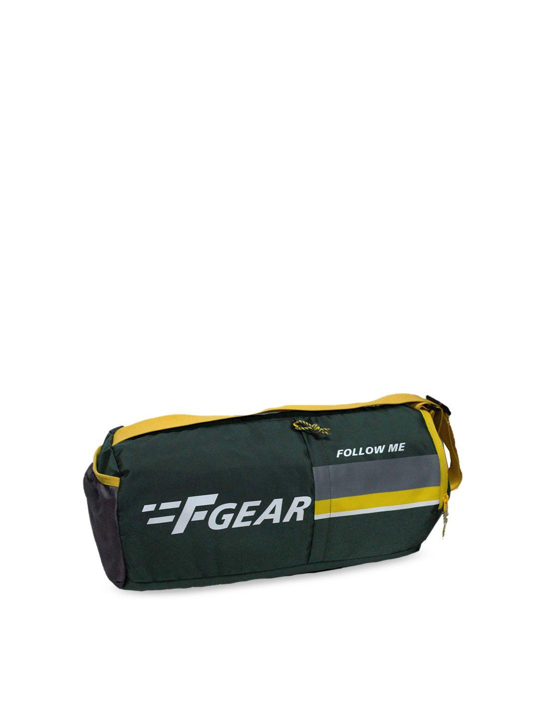 f gear unisex green & yellow printed duffle bag