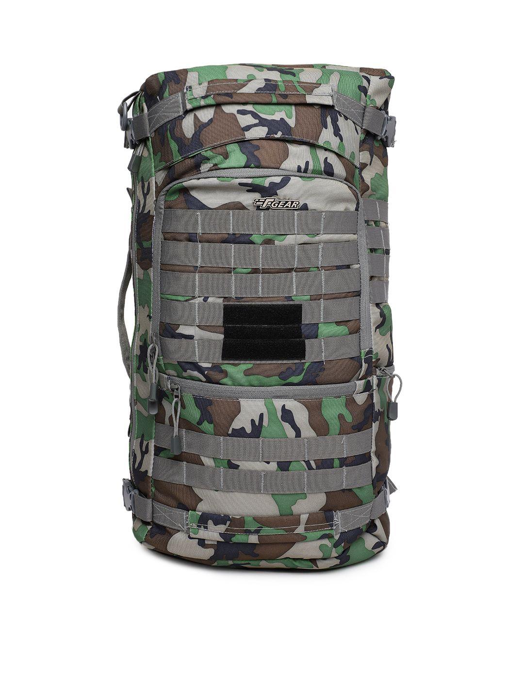 f gear unisex green printed military garrison laptop bag cum backpack