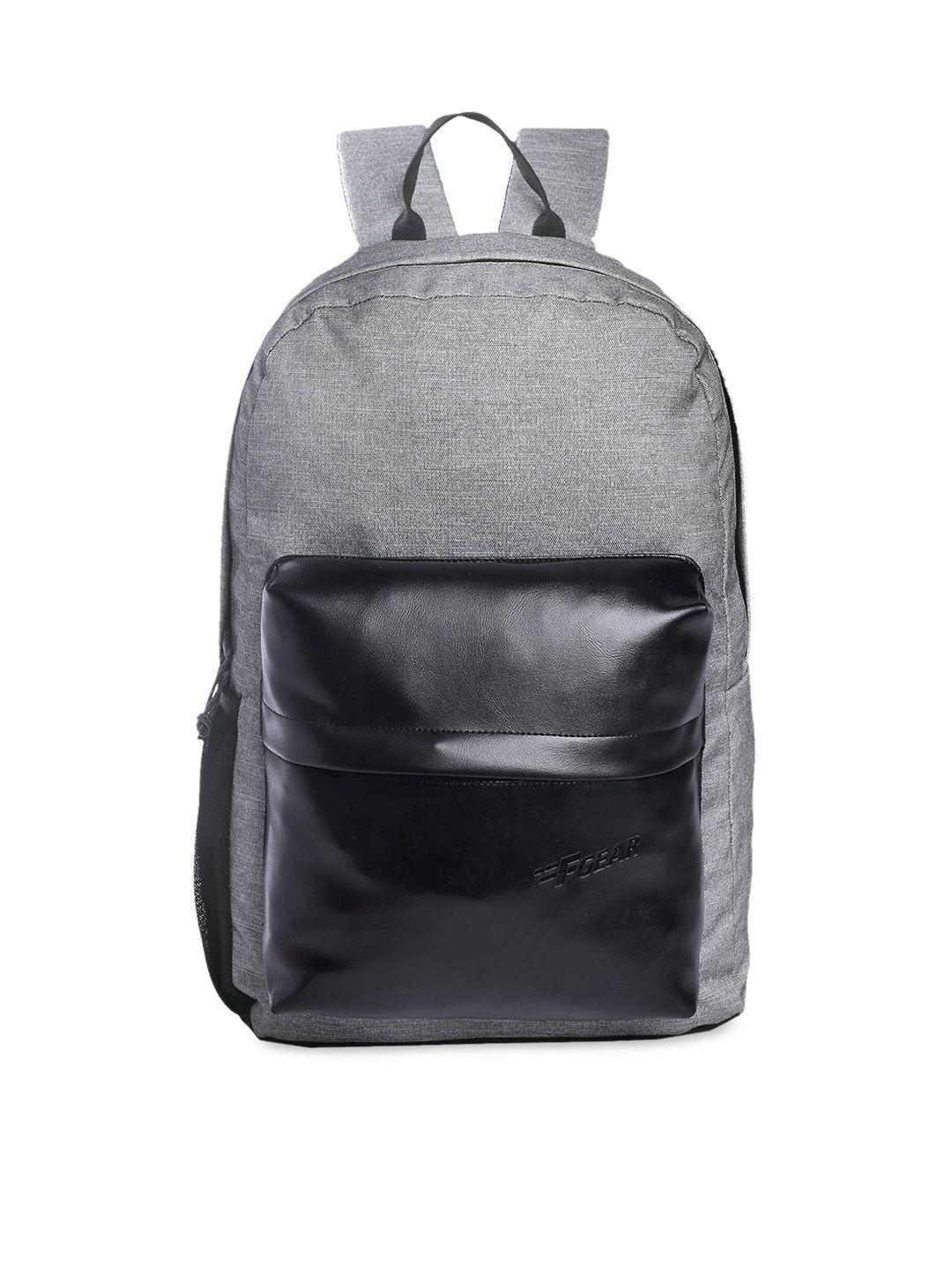 f gear unisex grey & black colourblocked backpack