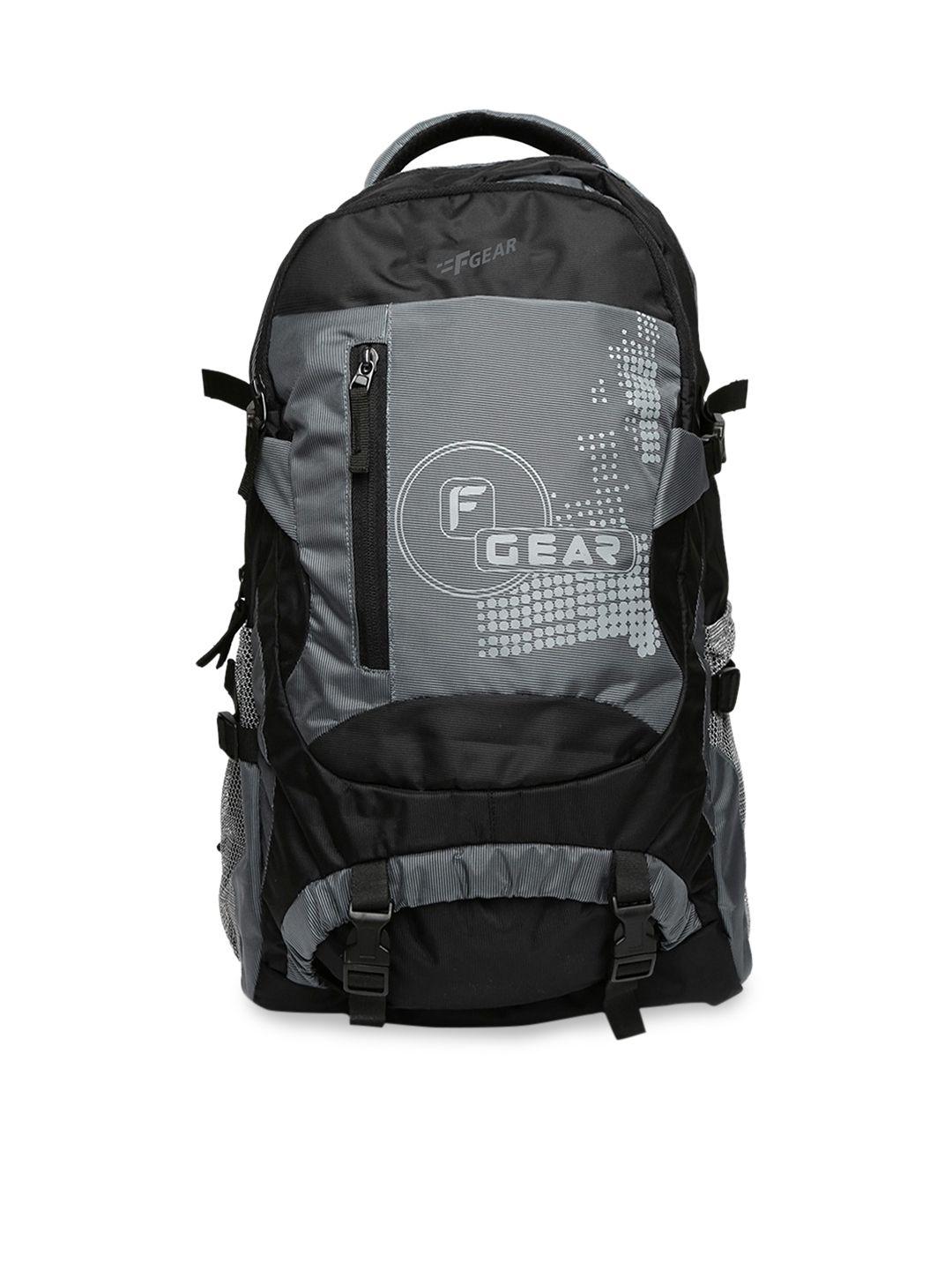 f gear unisex grey & black orion printed backpack