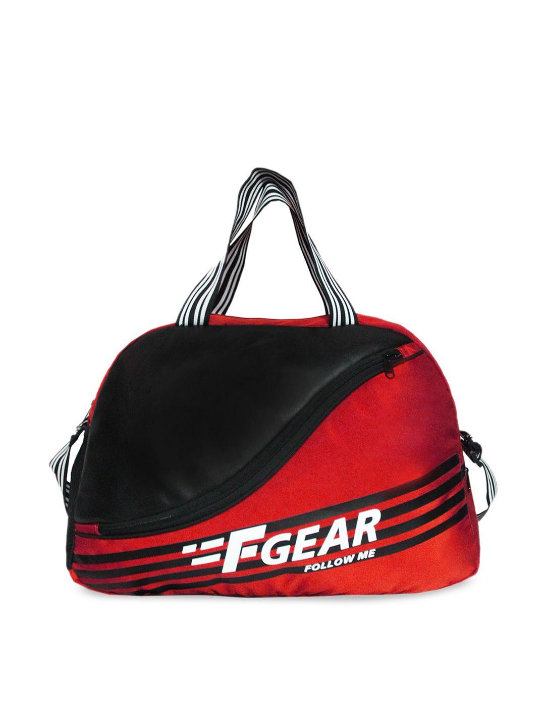 f gear unisex red & black printed duffel bag