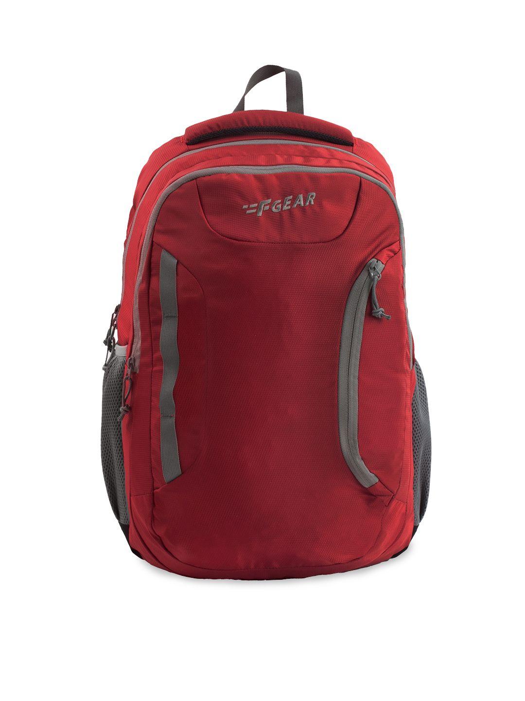 f gear unisex red & grey backpack