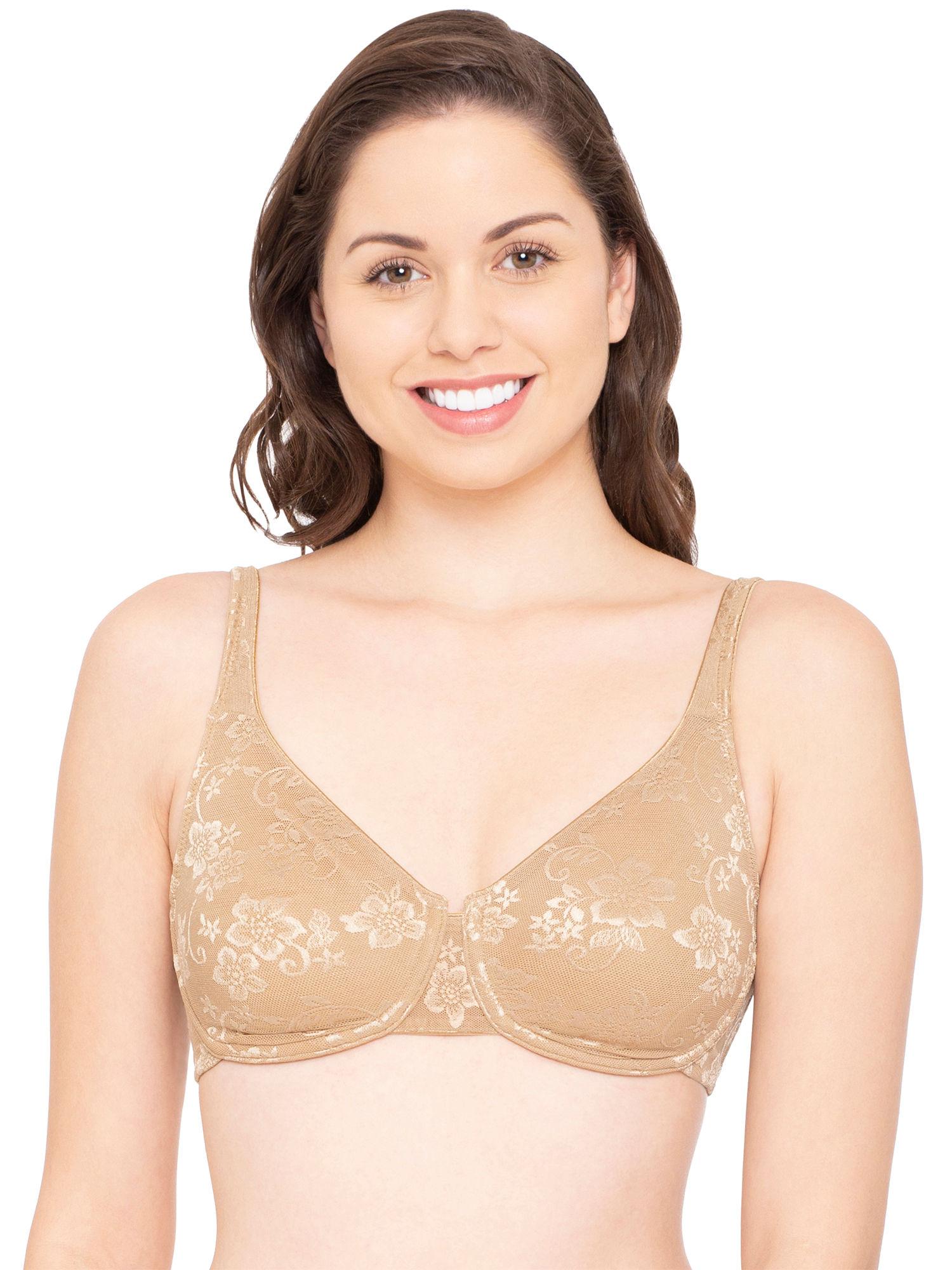 f135 minimiser full support bra - non-padded & wirefree - nude