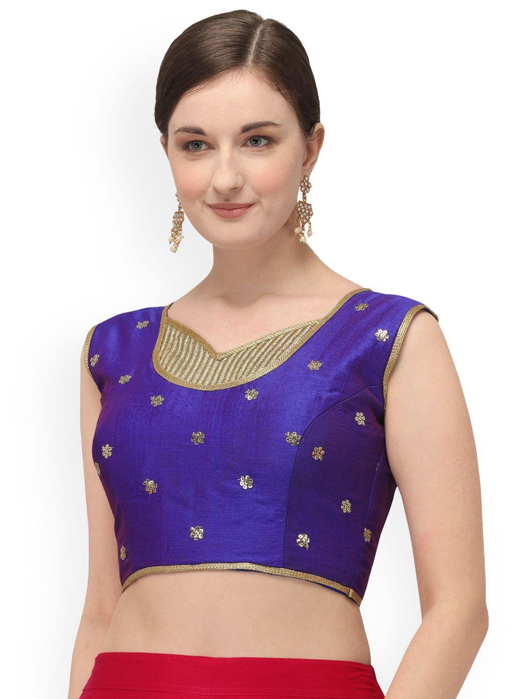 fab dadu embroidered silk saree blouse
