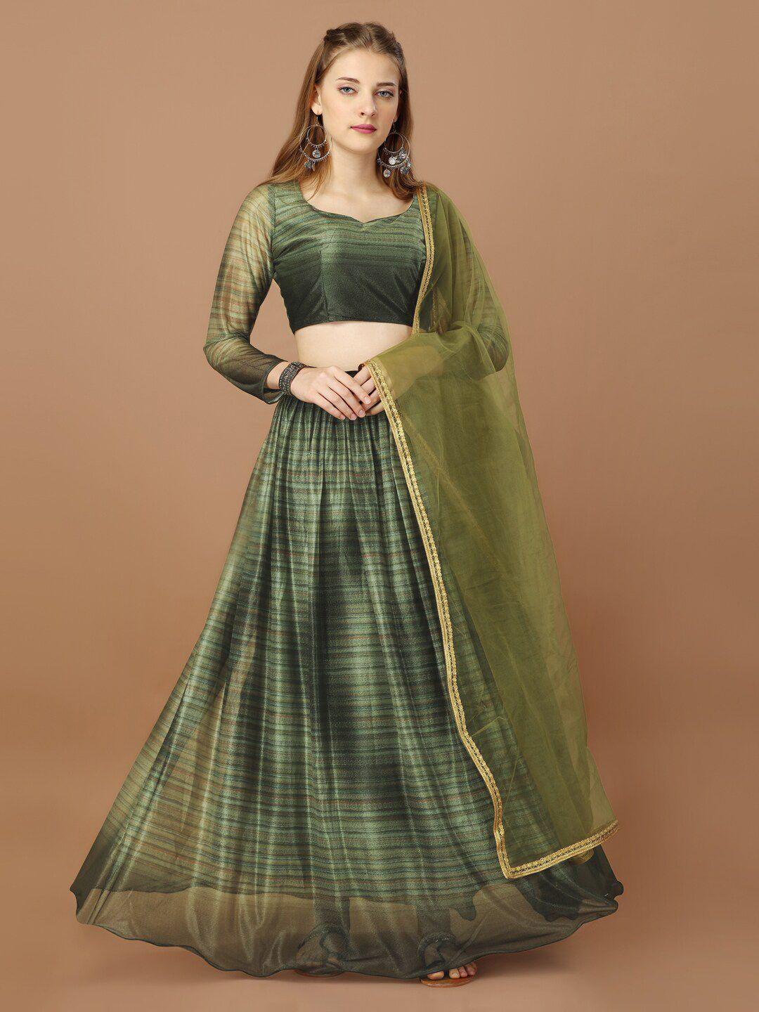 fab dadu woven design semi-stitched lehenga & unstitched blouse with dupatta
