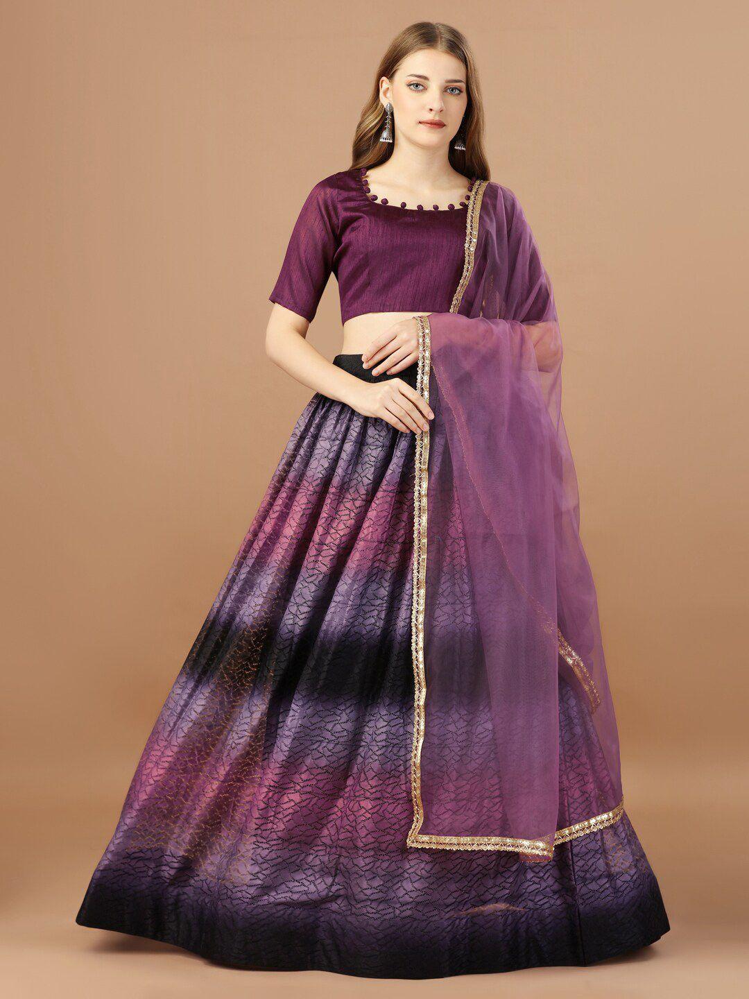 fab dadu woven design semi-stitched lehenga & unstitched blouse with dupatta