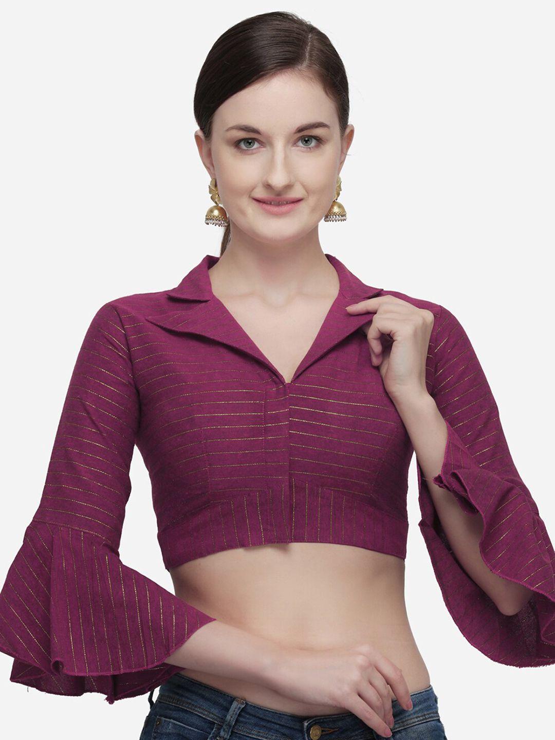 fab dadu striped silk saree blouse