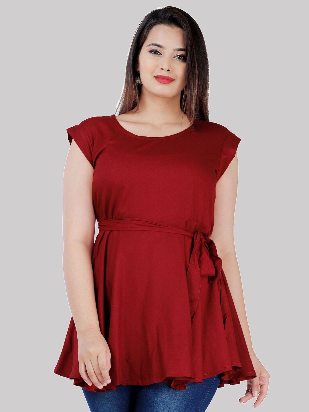 fab star women  maroon longline top