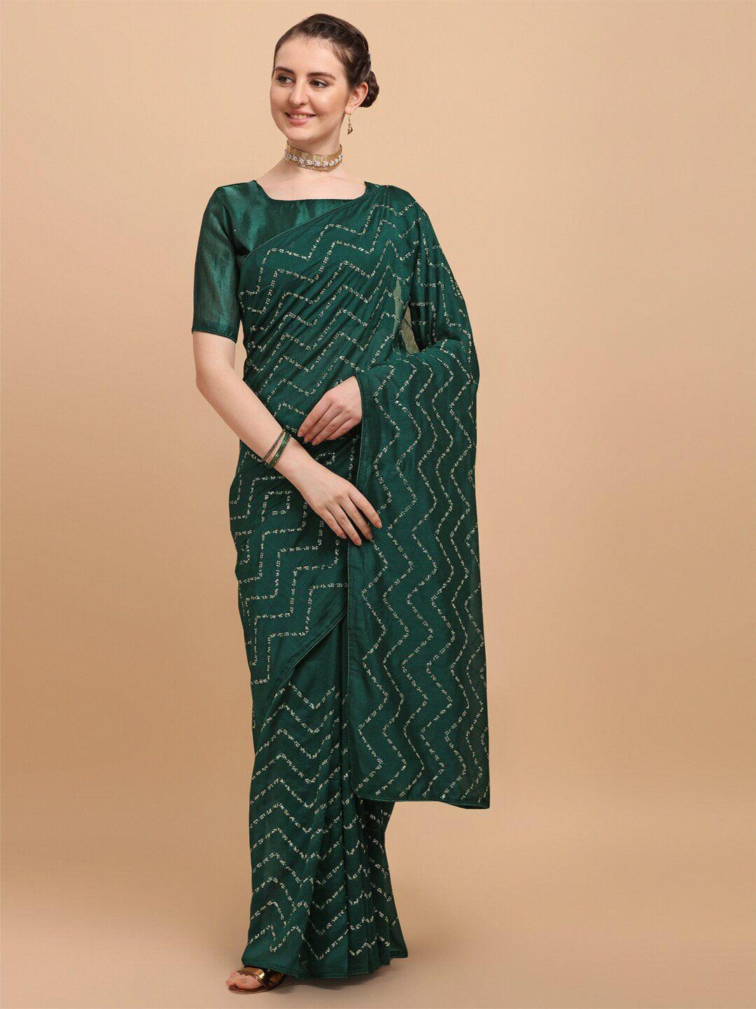 fab viva embellished sequinned saree