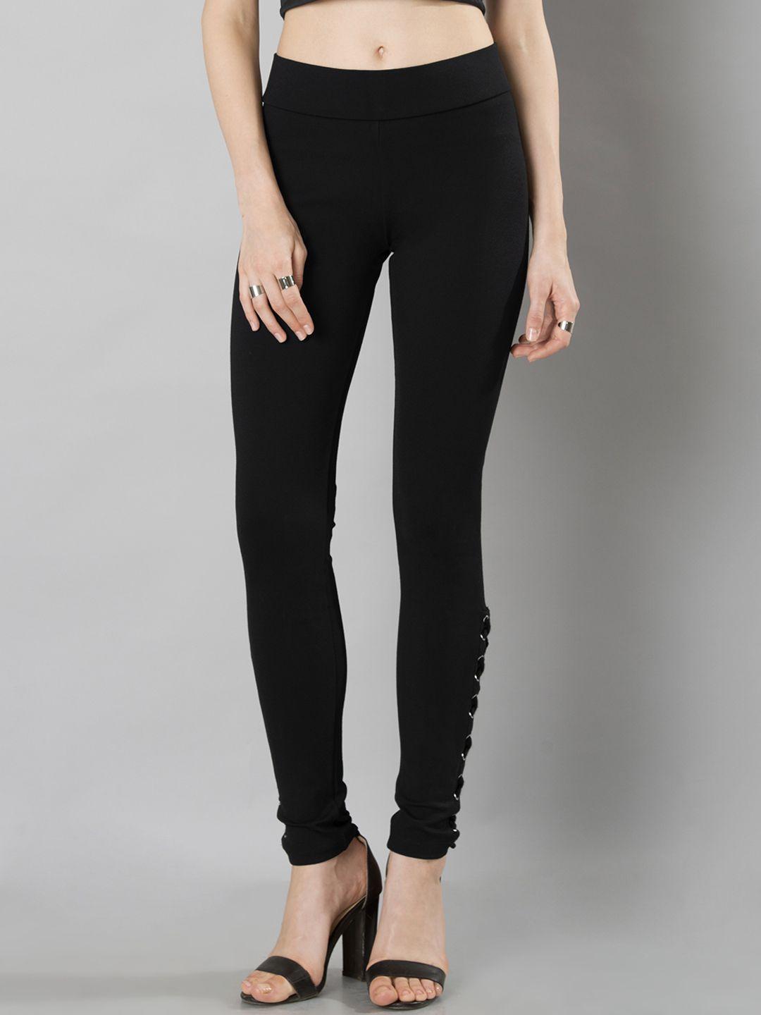 faballey black treggings with lace-ups