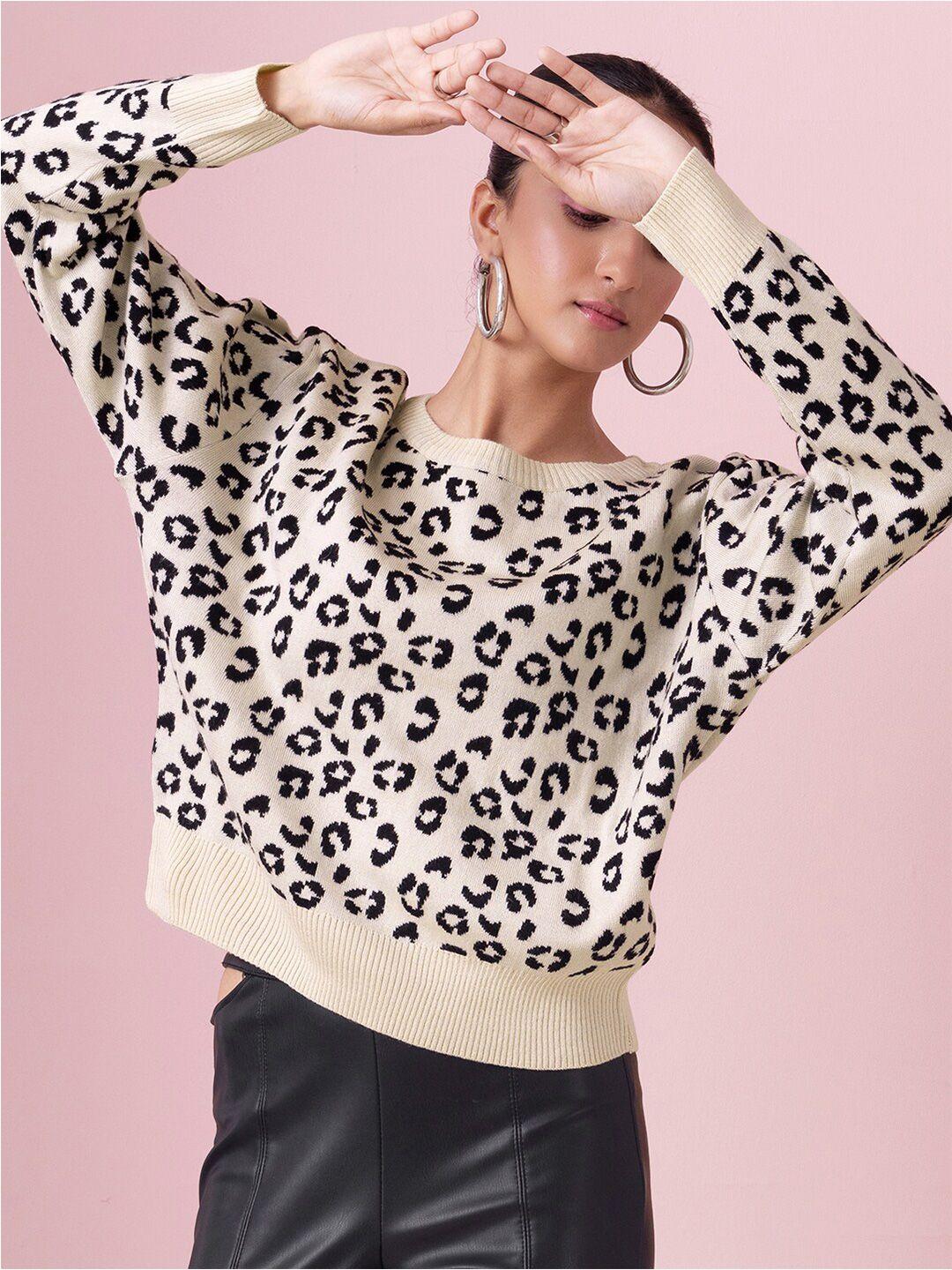 faballey animal printed sweater