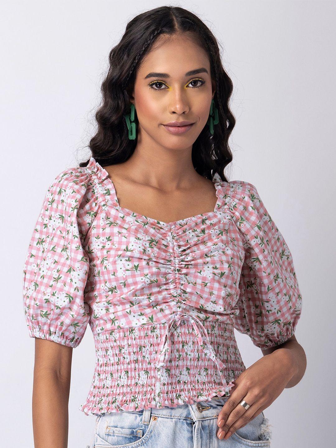 faballey floral print pure cotton top