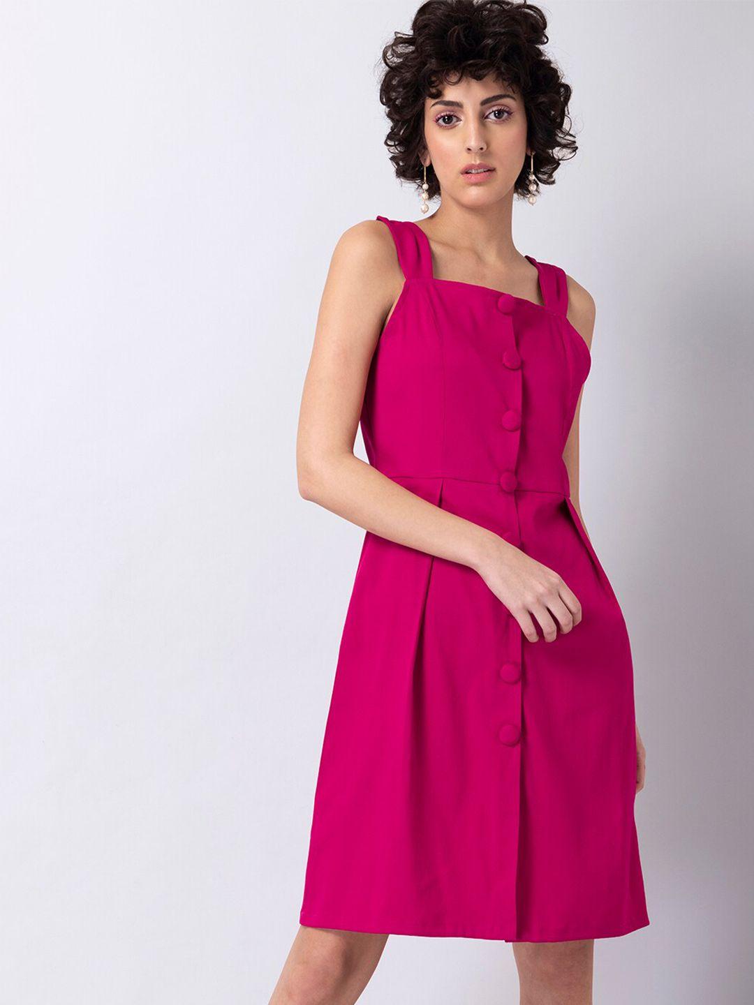 faballey fuchsia crepe sheath dress