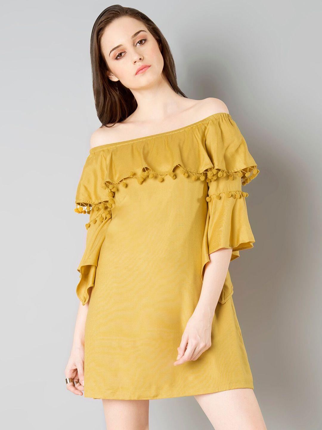 faballey off-shoulder a-line dress