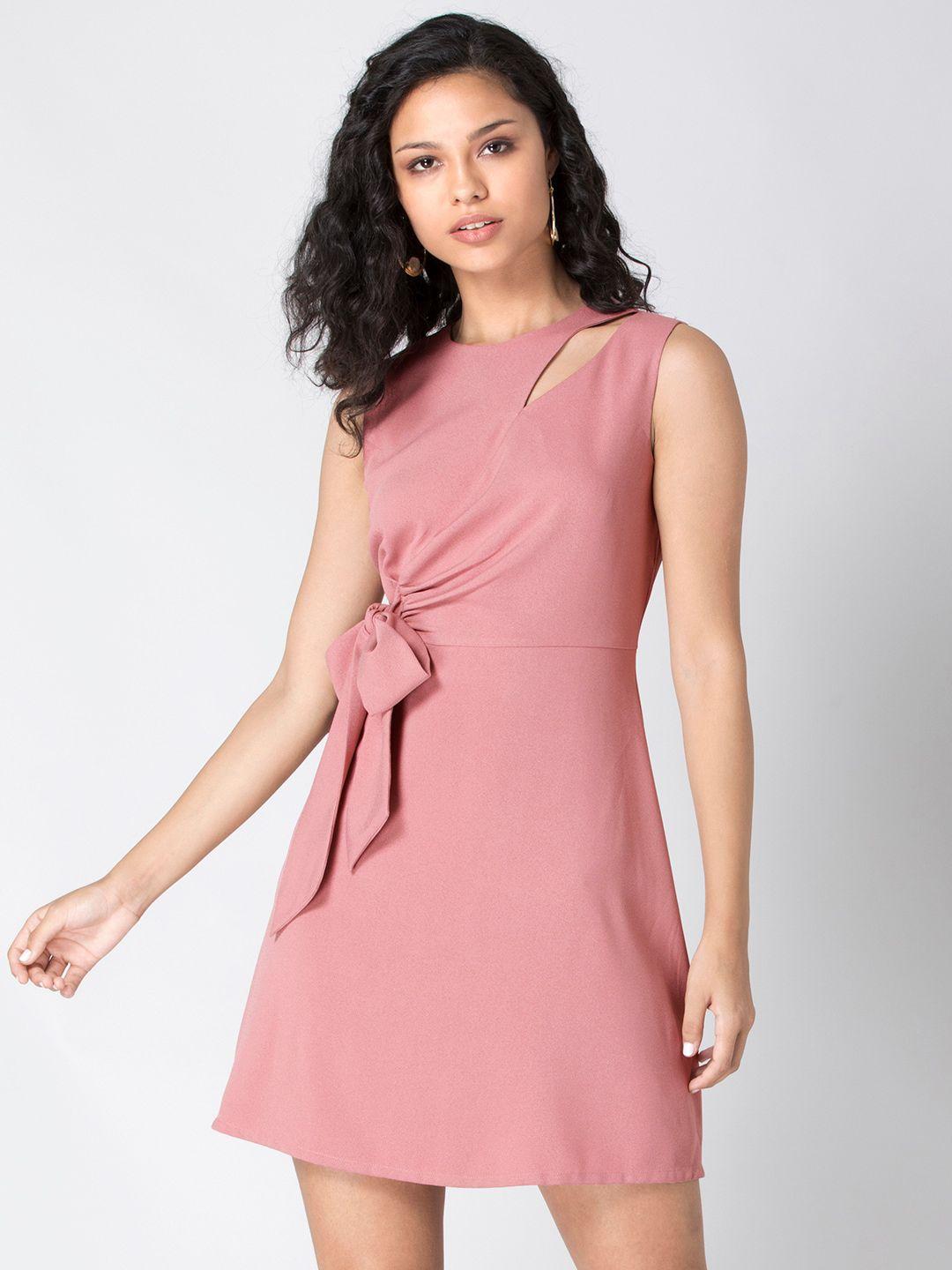 faballey pink crepe dress