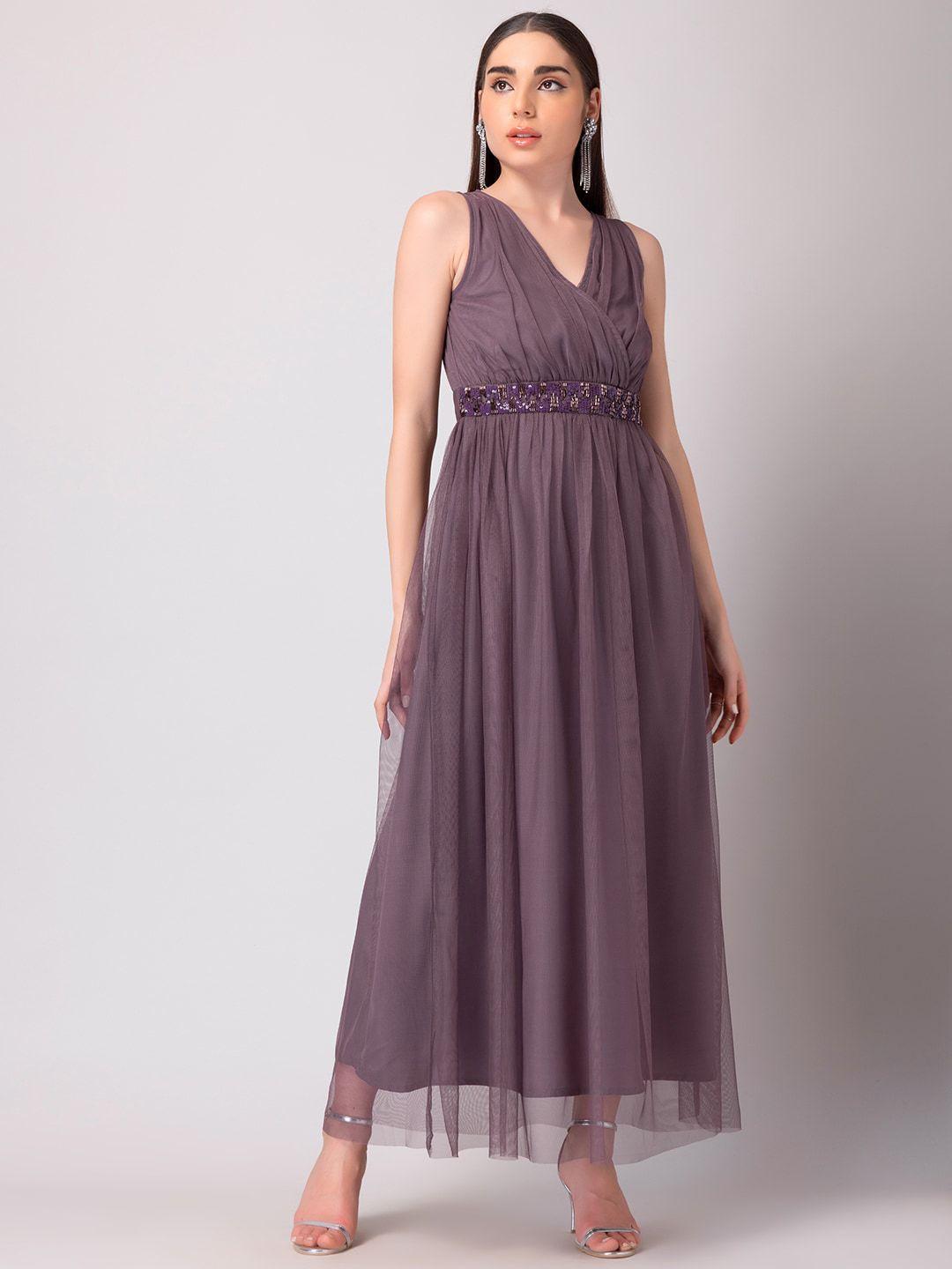 faballey v-neck maxi dress