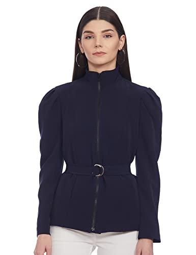 faballey women's trench coat (jac00482a_blue_s)