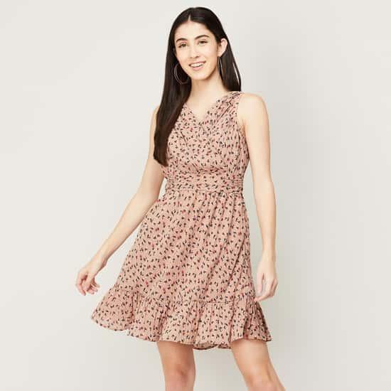 faballey women floral printed a-line dress