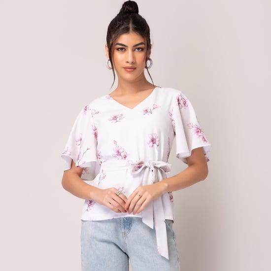 faballey women printed casual top