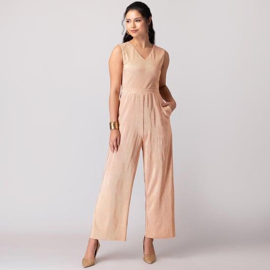 faballey women solid jumpsuit