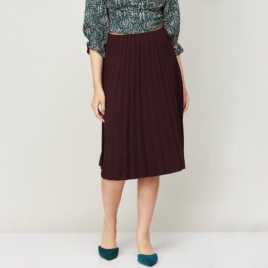 faballey women textured elasticated a-line skirt