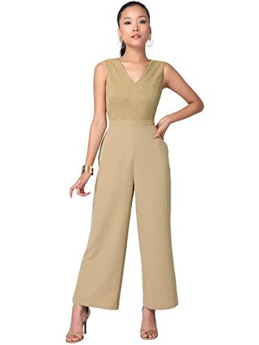 faballey x rimzim dadu beige shimmer jumpsuit