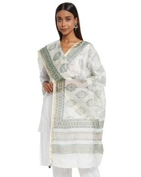 fabbasics printed dupatta with tassels