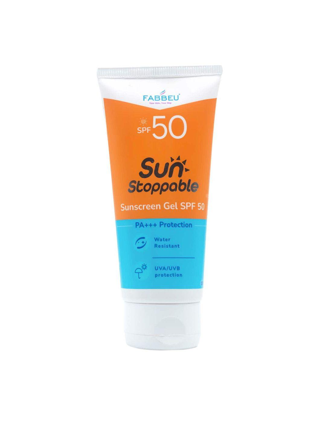 fabbeu sun stoppable sunscreen gel spf 50-100gm