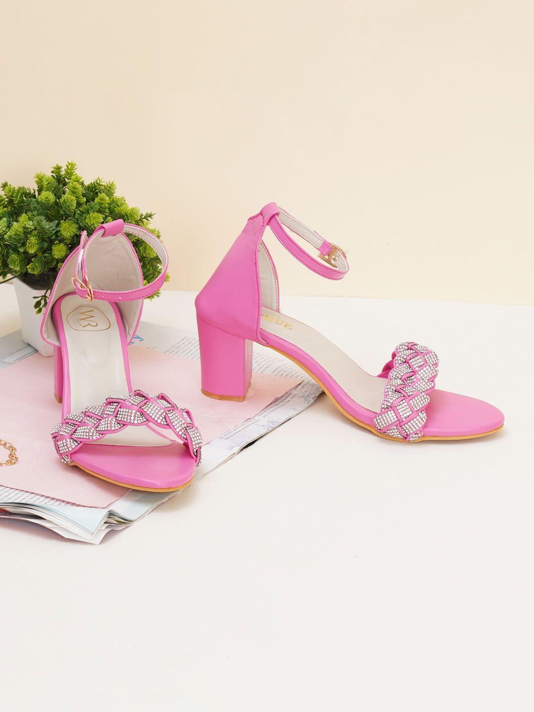 fabbhue embellished block heels