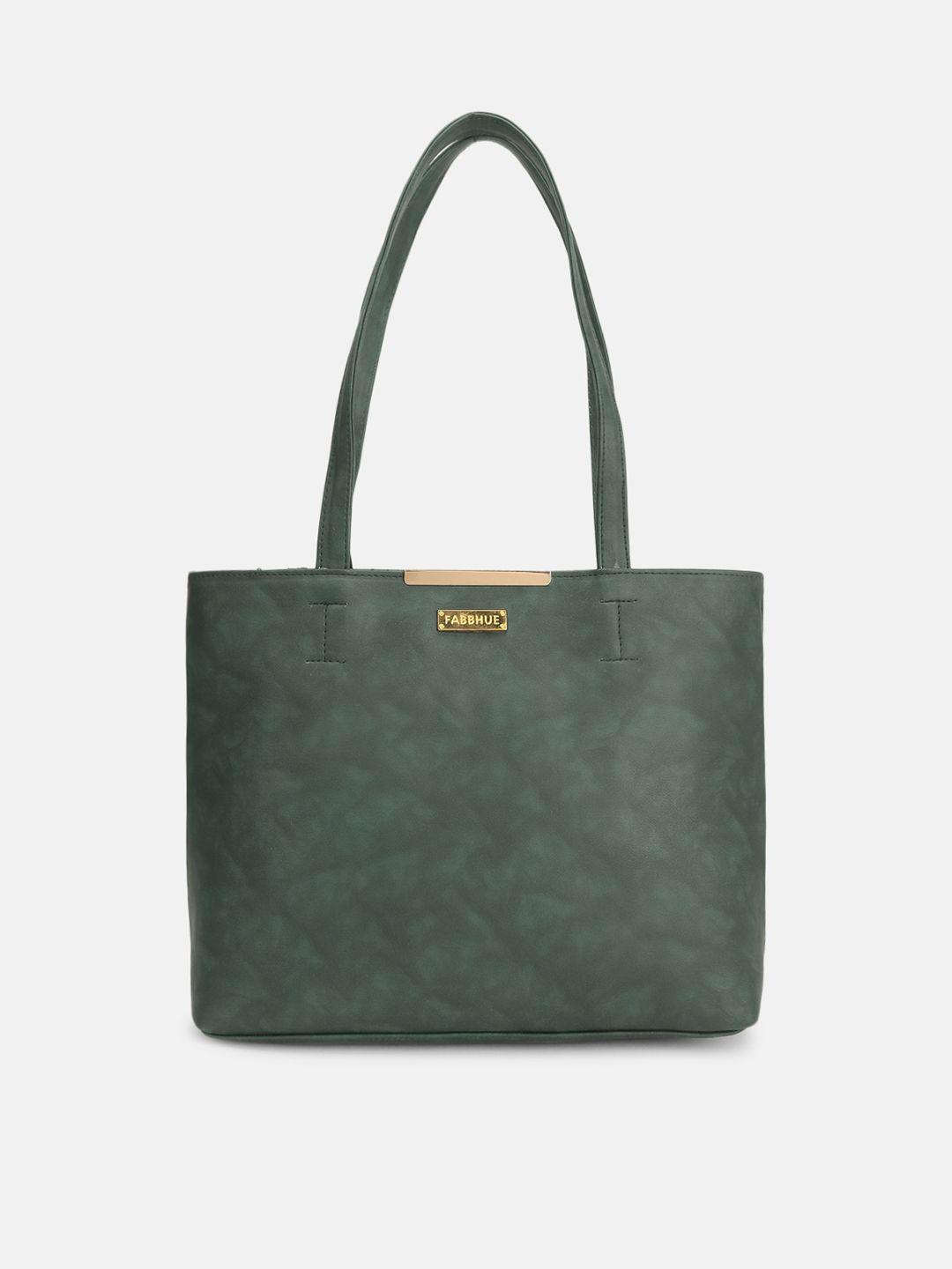 fabbhue green structured shoulder bag