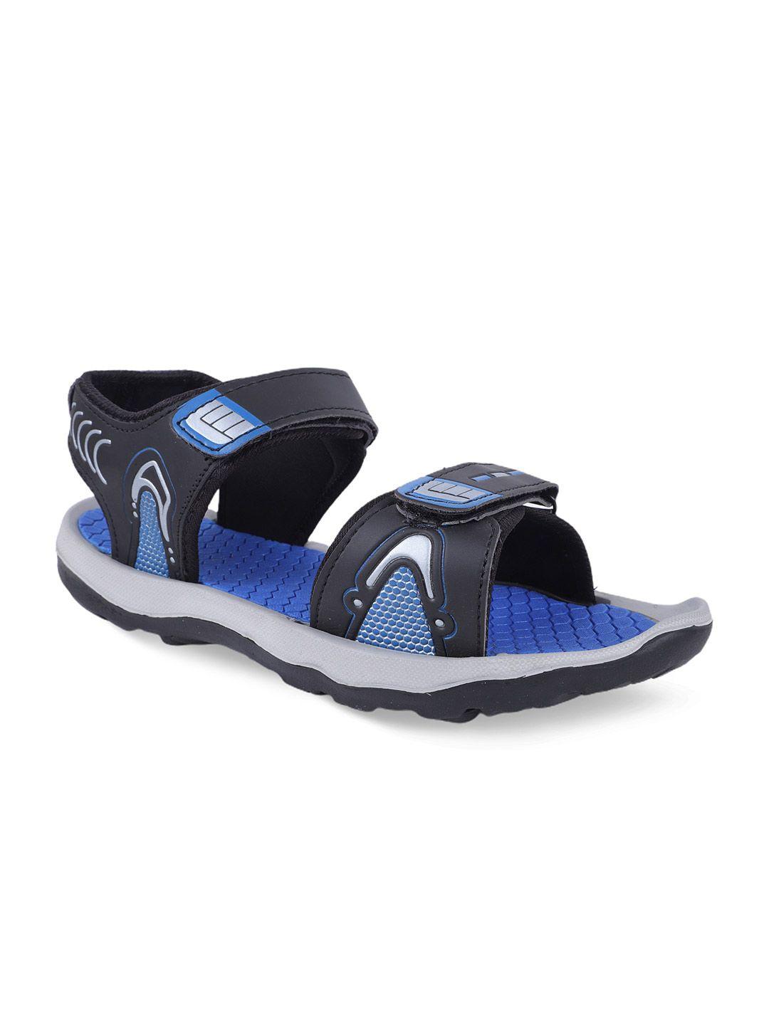 fabbmate men blue & black sports sandals