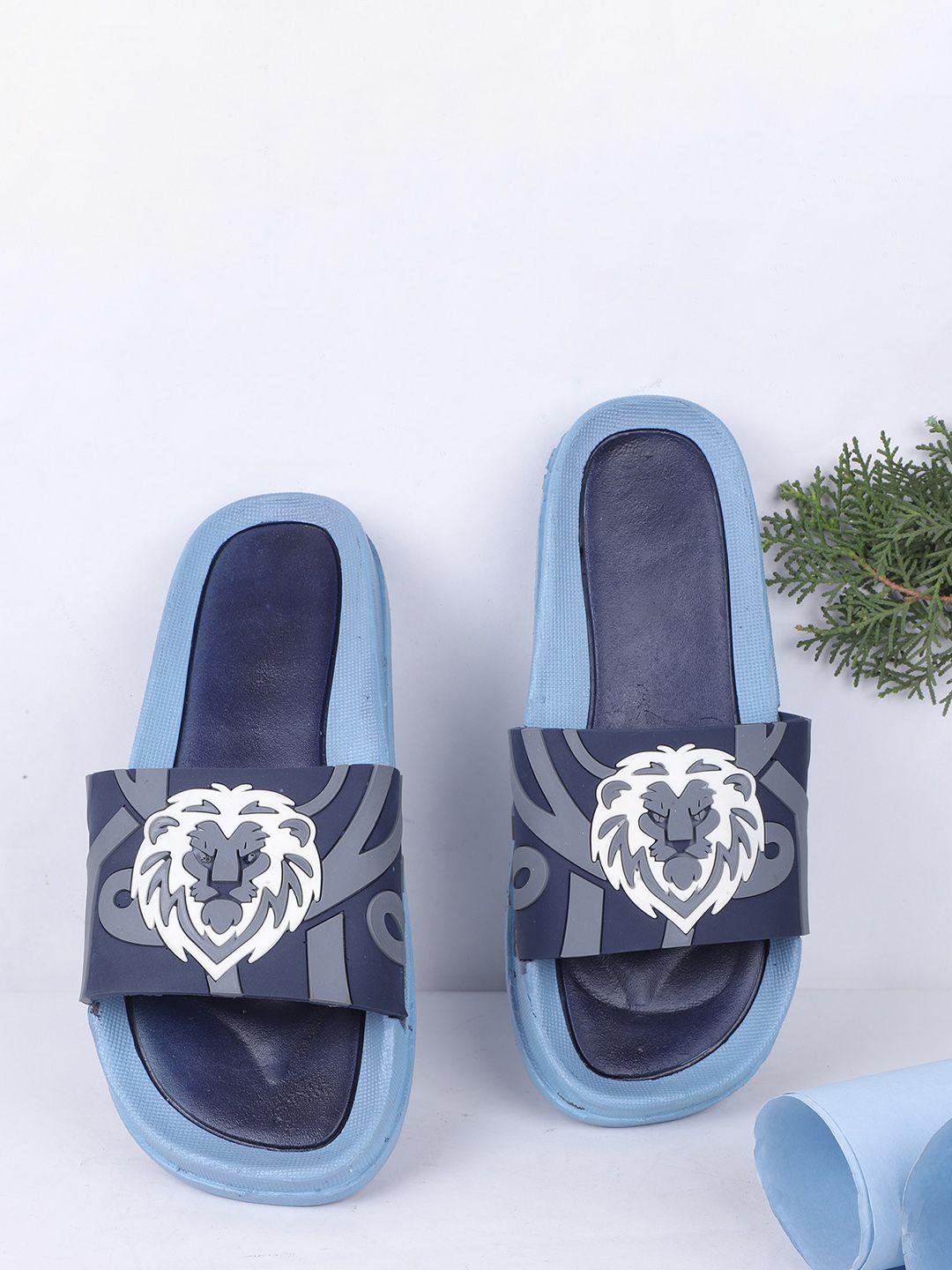 fabbmate men printed open toe sliders