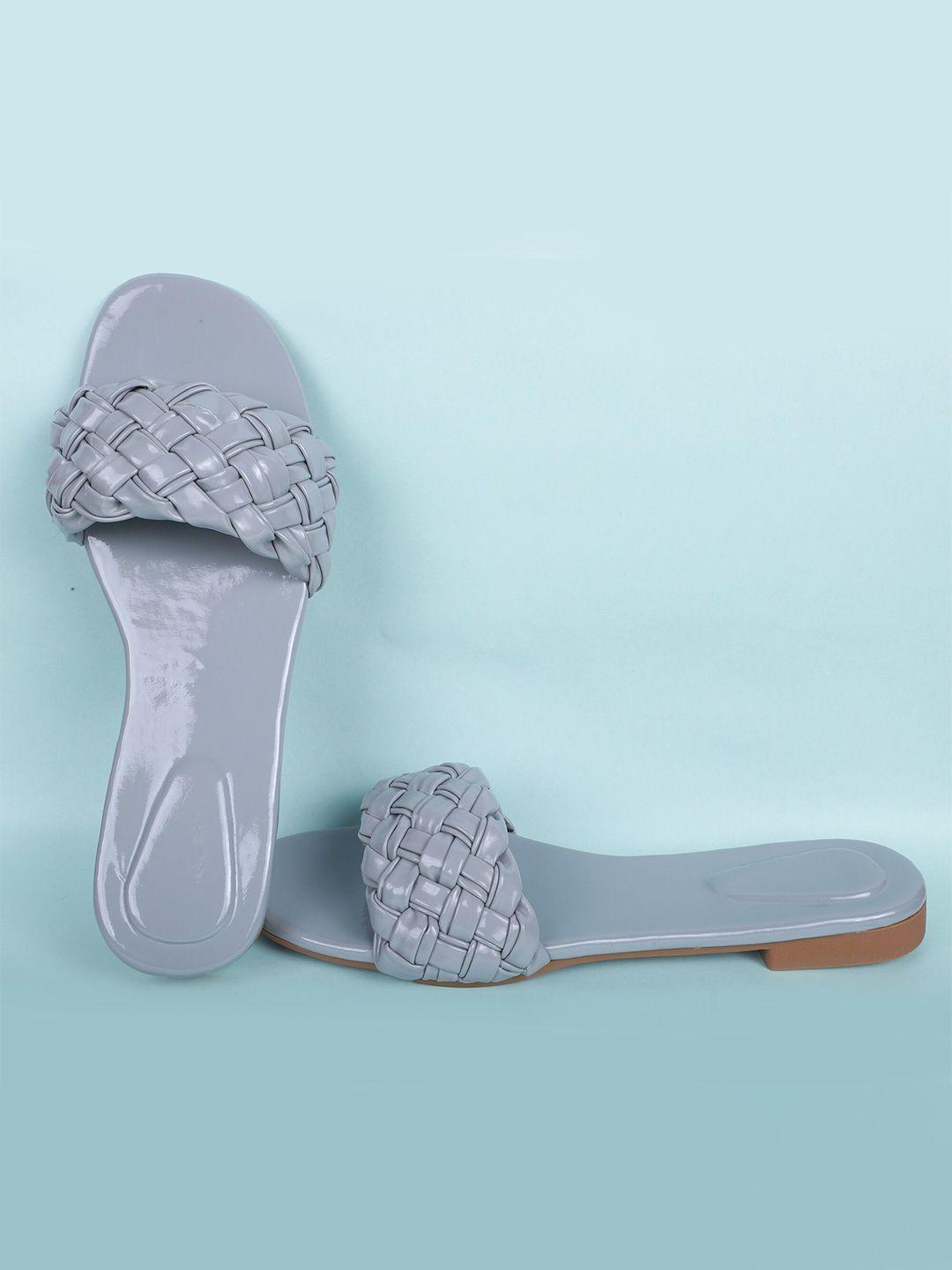 fabbmate women grey slip-on flip flops