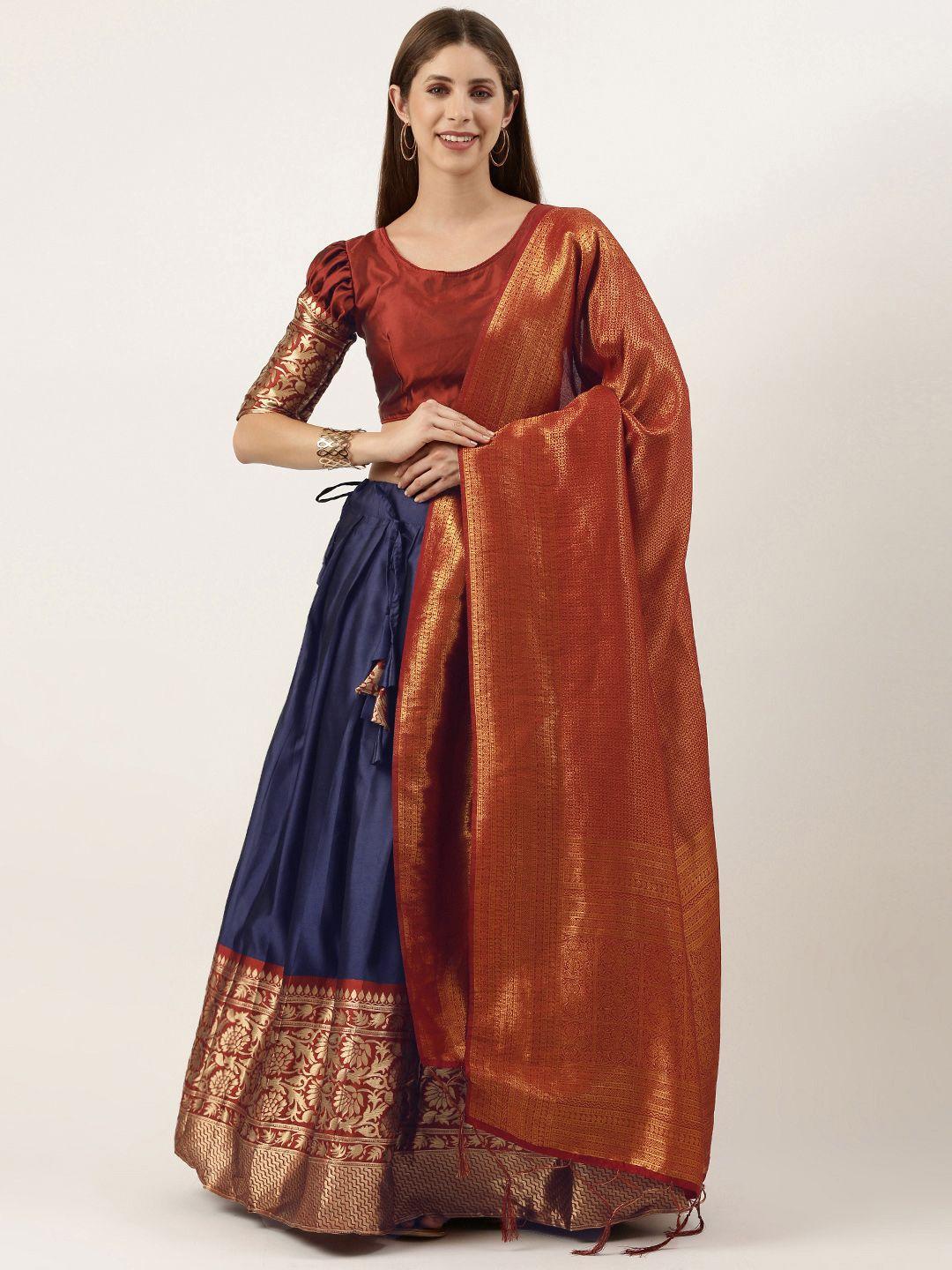 fabcartz semi-stitched lehenga & unstitched blouse with dupatta