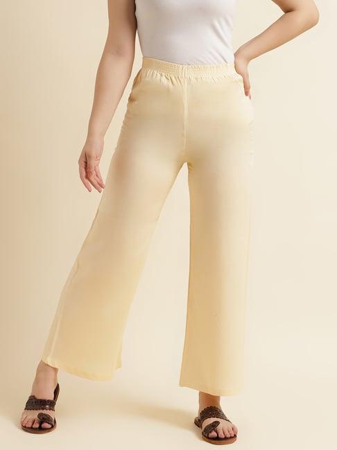 fabclub beige relaxed fit palazzos
