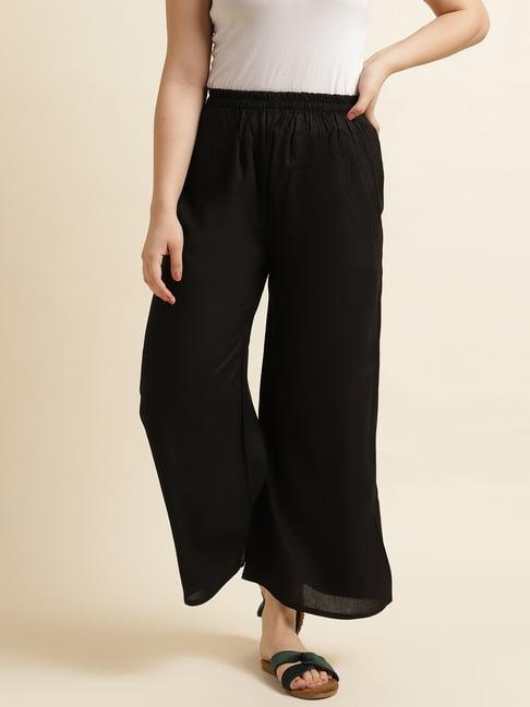 fabclub black relaxed fit palazzos