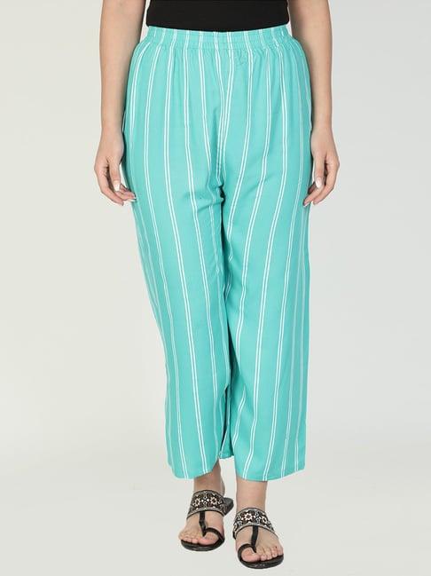 fabclub blue striped palazzos