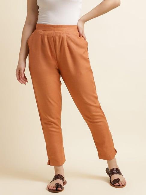 fabclub brown cotton pants