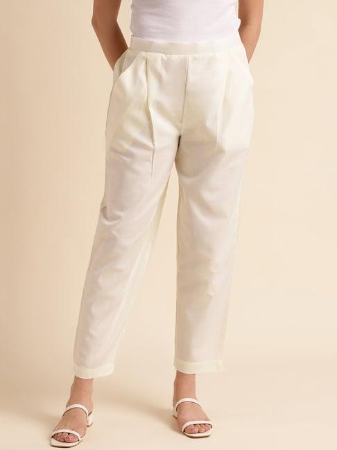 fabclub cream cotton pants