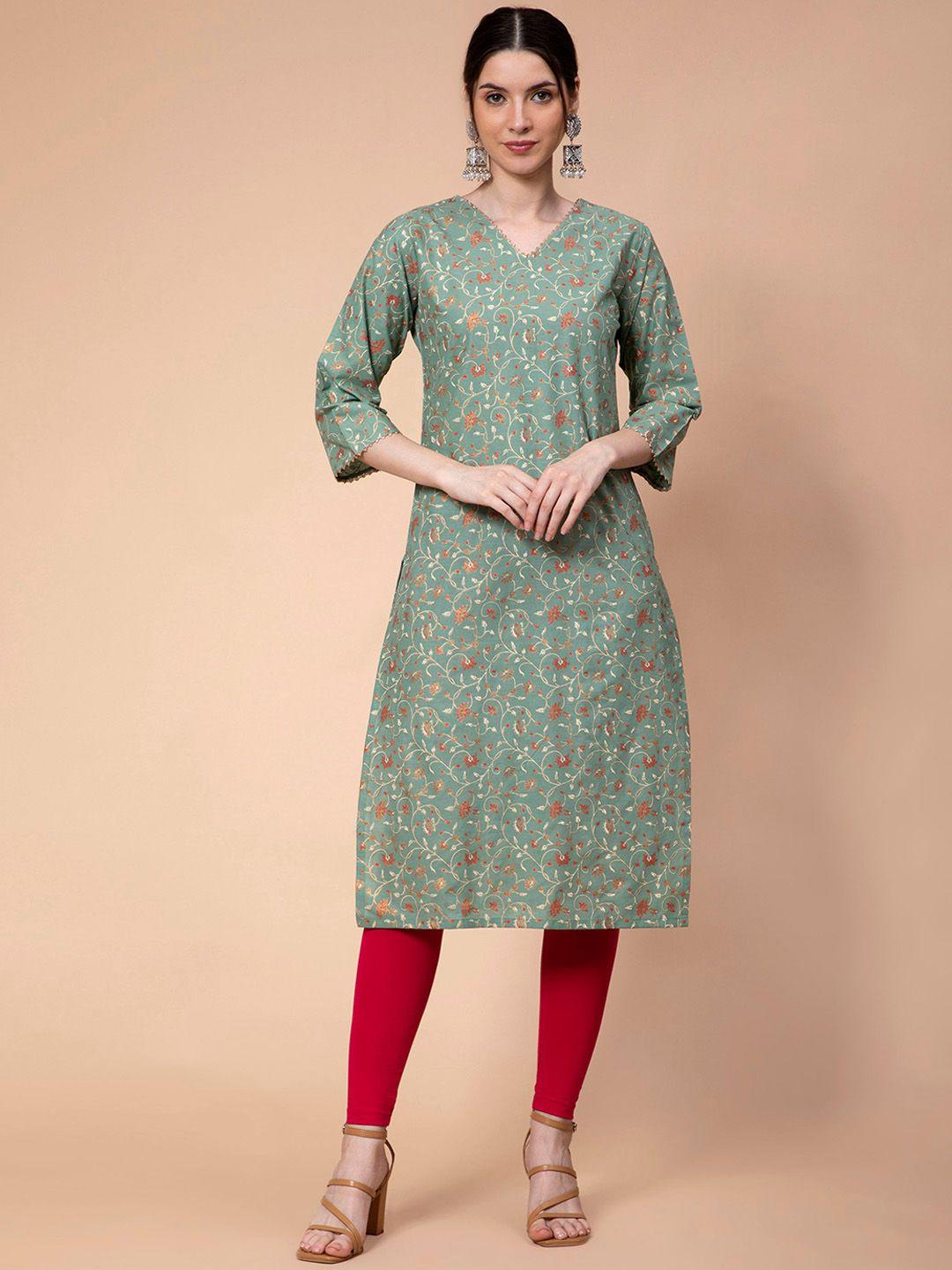 fabclub embroidered thread work kurta