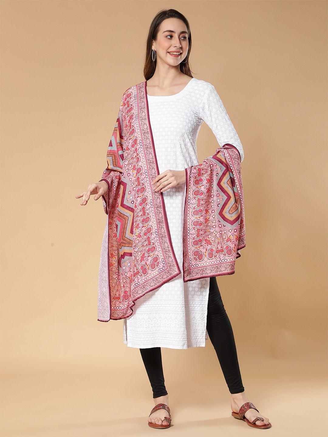 fabclub ethnic motifs digitial printed dupatta