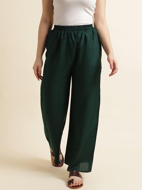 fabclub green relaxed fit palazzos
