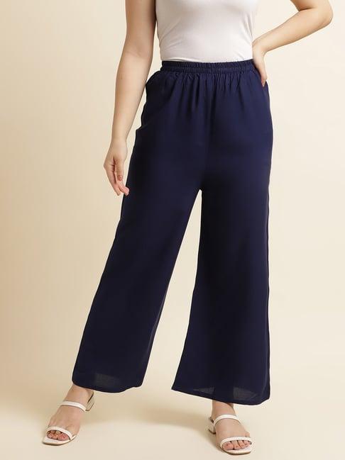 fabclub navy relaxed fit palazzos