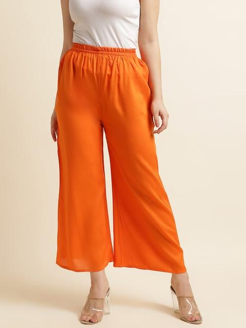 fabclub orange relaxed fit palazzos