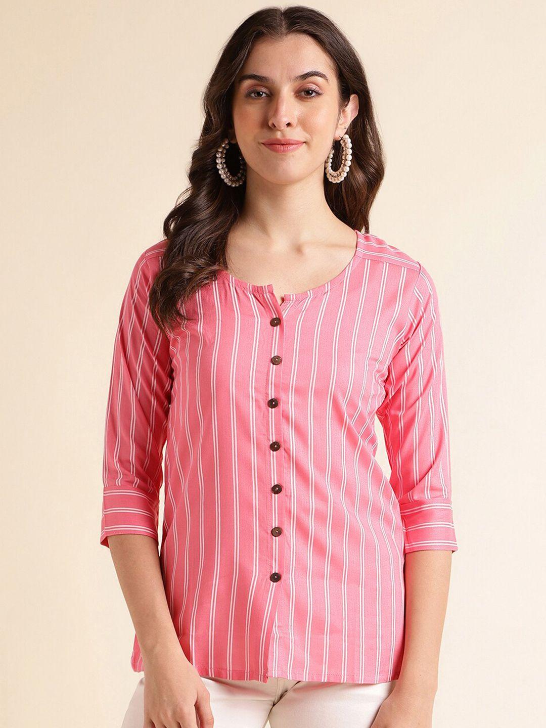 fabclub striped shirt style top