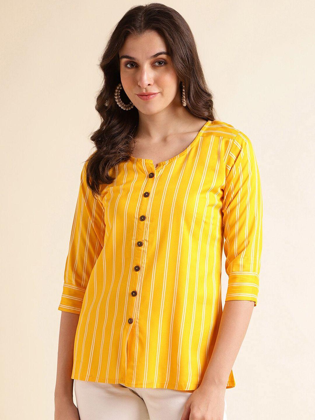 fabclub striped straight kurti