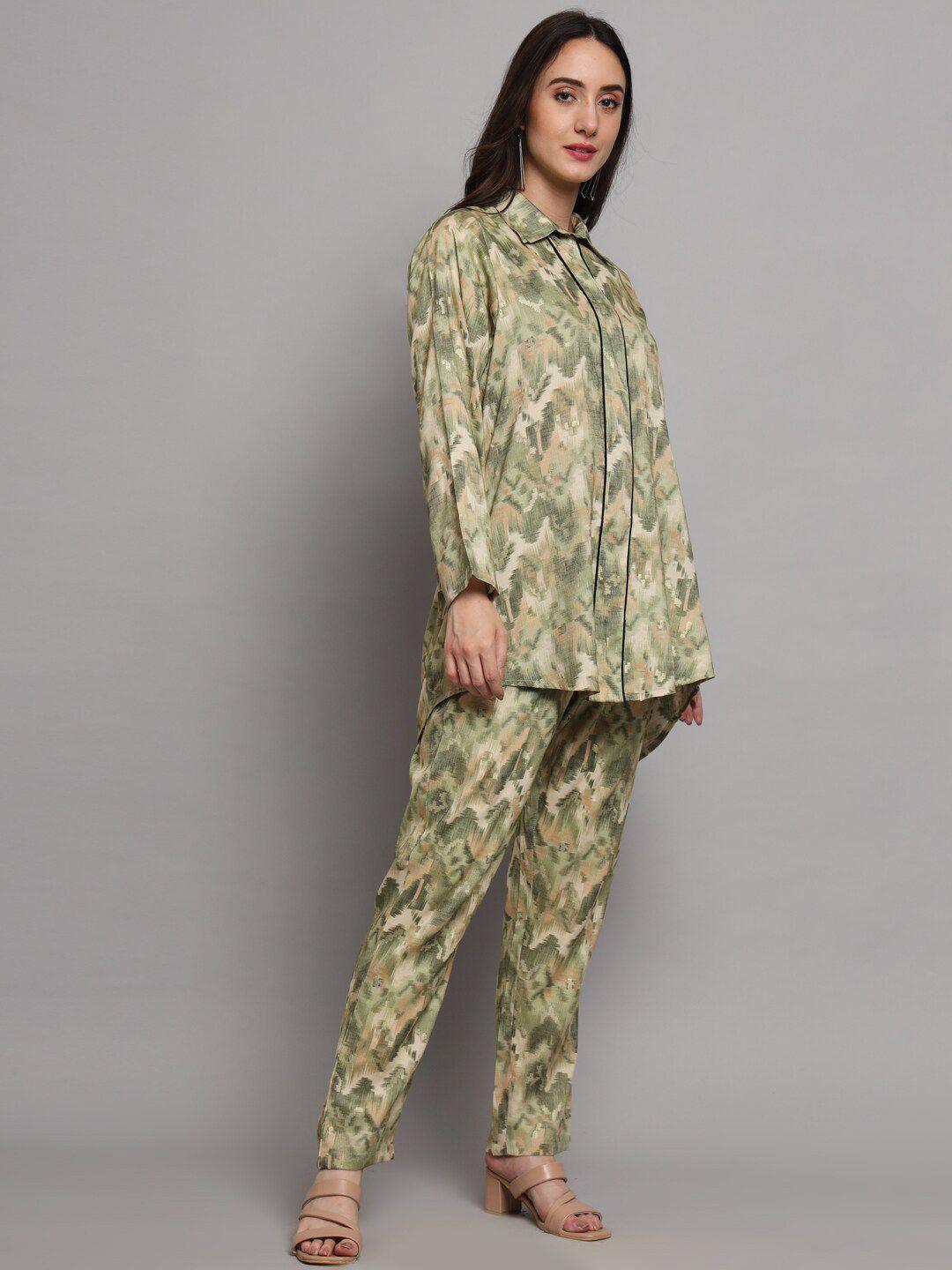 fabdyor printed shirt with trousers