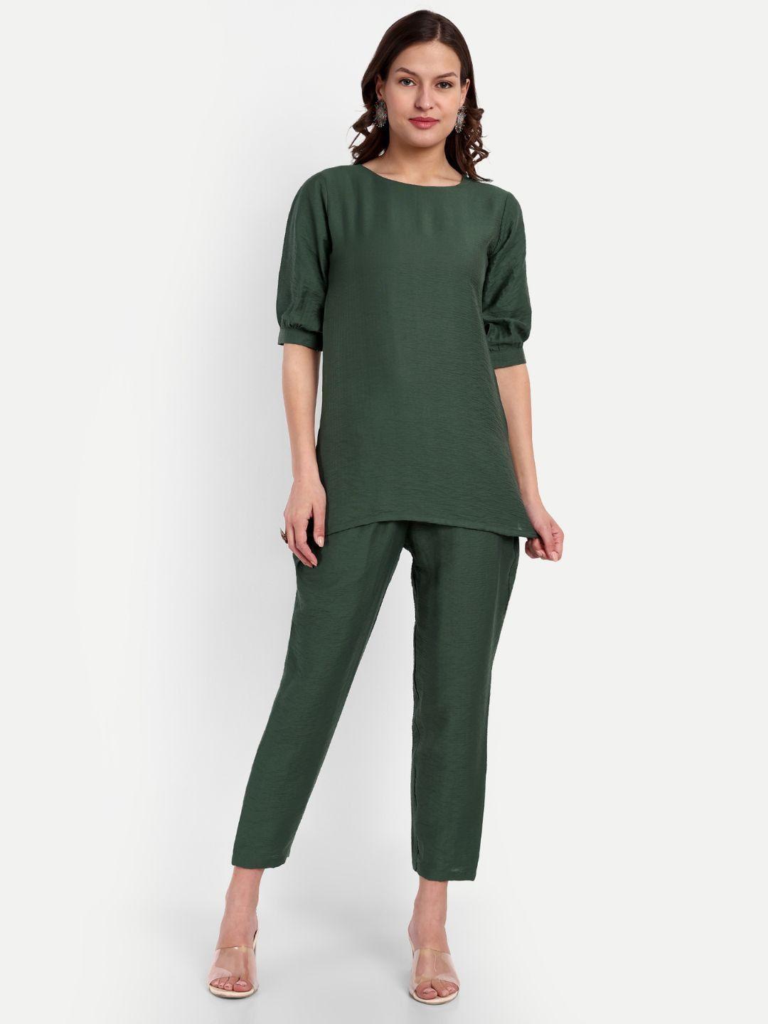 fabdyor round neck tunic with trousers